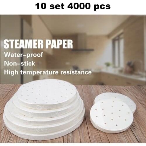 4000Pcs 130mm Burger Patty Paper Oil Absorbing Paper For Hamburger Press Machine Food Grade Bamboo Nonstick Baking Kitchen Use