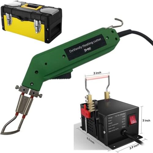 60W Electric Hot Knife Ribbon Rope Cutter Kit Melting Fabric Cloth PVC Rope Nylon Rope Healing Cutting Tool Set