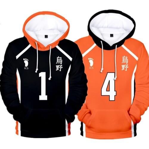 Anime Haikyuu Cosplay Hoodies Sweatshirts Hinata Shouyou Jersey Uniform Volleyball Haikyuu Cosplay Sportwear Costume
