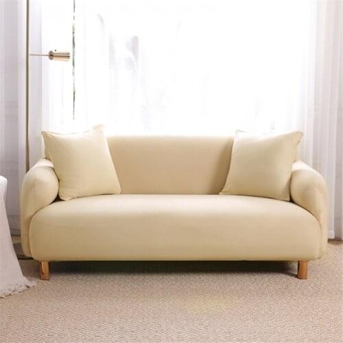 Sofa Cover Flexible Stretch Room Decoration Comfortable Solid Color Luxury 1/2/3/4 Seater Slipcove Home Decorative