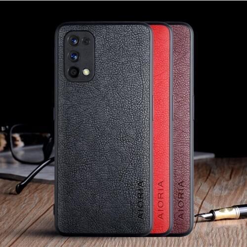 Case for OPPO Realme 7 Pro Realme 7 funda luxury Vintage Leather skin capa TPU cover for oppo realme 7 pro case coque