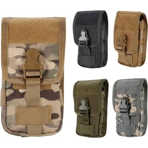 By DHL 100pcs Tactical Double-layer Phone Pouch Bag Mobile Phone Pouch Money Tools Bag Belt Military Hunting Fanny Bag Waist Bag