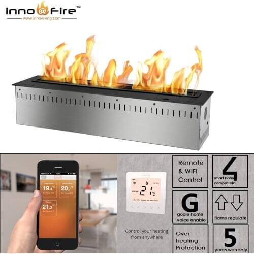 Inno-Fire 72 inch silver or black intelligent remote control bio ethanol kamin