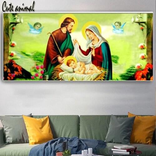 Full Square/Round Diamond painting Virgin and Child 3d cross stitch diamond embroidery mosaic pattern Mystery Gift artwork