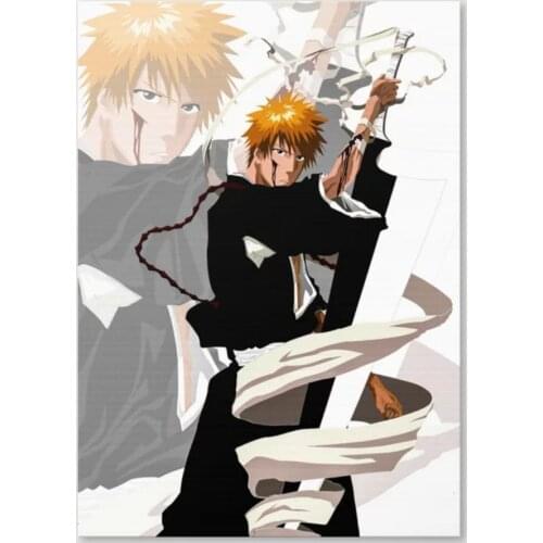 Painting Wall Art HD Printed Kurosaki Ichigo Handsome Black Man Poster Modular Canvas Home Decoration Pictures For Living Room