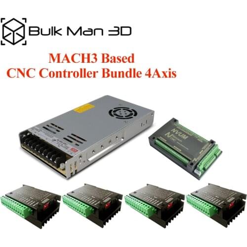 4 Axis CNC Controller Bundle,CNC Router Kit,TB6600 Stepper Motor Driver kit for OX CNC,Workbee and other CNC machine