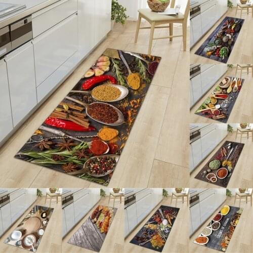 Kitchen Spices Carpet Fluffy Rug Bedroom Livingroom Hallway Floor Rug Bathroom Rug Home Anti-slip Entrance Doormat Bedside Mat