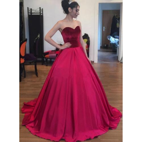 Sweetheart Quinceanera Dress velvet Prom Ball Gown Floor Length Sweet 16 Prom Dresses Custom Made
