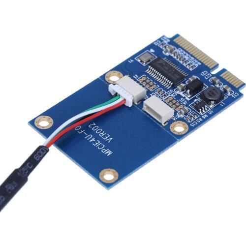 Mini PCI-E PCI Express to Dual USB Adapter mPCIe to 5 Pin 2 Port USB2.0 Converter for Full/half Height Mini Card/USB flash disk