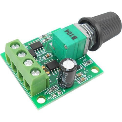 Miniature PWM speed controller DC motor 0~100% adjustable drive module input 2A DC1.8-12V