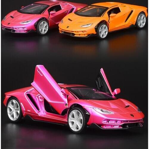 Simulation Alloy Racing Car Model With Pull Back Sound And Light Sound Effects Door Can Open Sports Car Childrens Toys