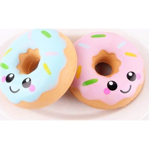 Models Squeeze toys Mini Squishy Lovely Doughnut Cream Anti-stress Ball Squeeze Soft Sticky Stress Relief Funny Gift Toy L1217
