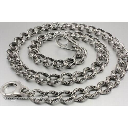16" ~ 36" 316L Stainless Steel Mens Biker Rocker Wallet Chain 5A010WC (Length 24")