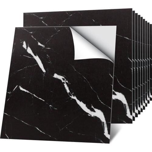 10pcs 3D Thicken Matte Wall Floor Sticker Self-adhesive Waterproof Non-slip Ground Wallpaper Living Room Bathroom Tiles Sticker