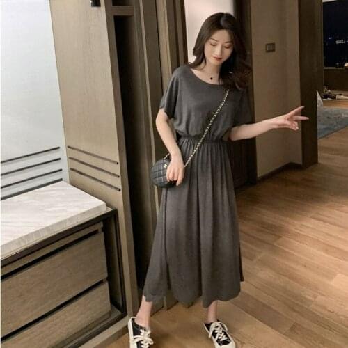 New Mid-Length Drape Slim Backless Dress Female Summer Temperament Waist Waist Sexy Black Skirt