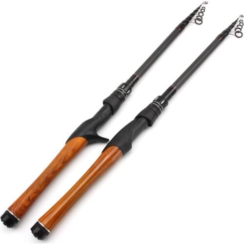 NEW 1.8m-2.7m High quality telescopic fishing rod Carbon Casting Spinning Rod Portable ultra short lure rod Lure Weight 5-28g