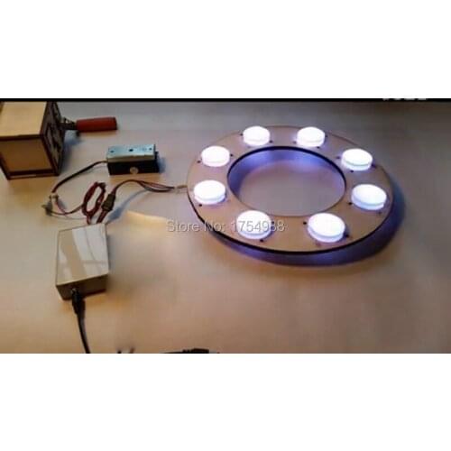 New escape room prop Keep rotating the wireless hand generator to light up the eight colorful lights to escape the dark room