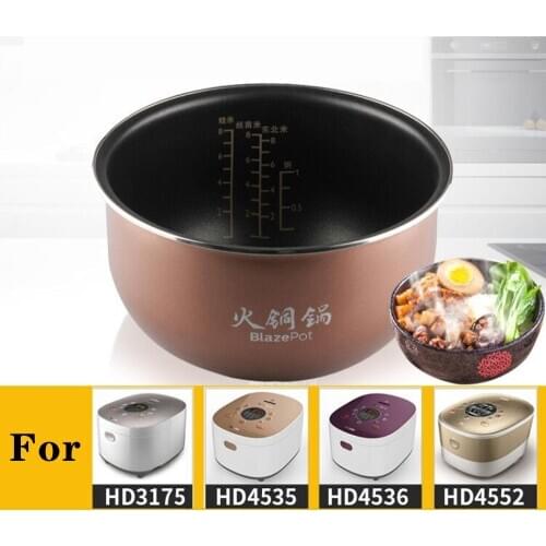 Original 4L Replacement Rice cooker Cooking Pot Liner Non-stick liner Container Accessories For Philips HD3175/4535/4536/4552