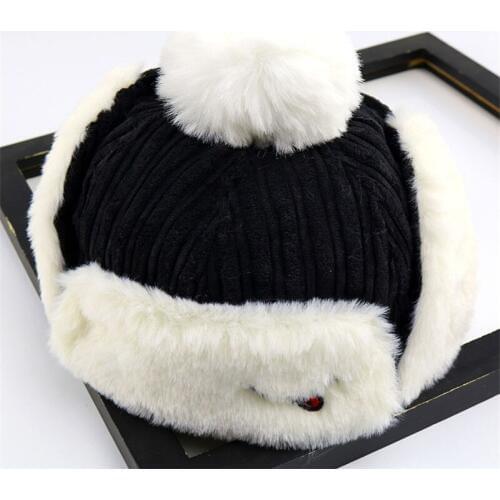Autumn And Winter Cartoon Protect the ear Cap Warm landlord hat fashion joker Bomber hat for kid boy and girl 01