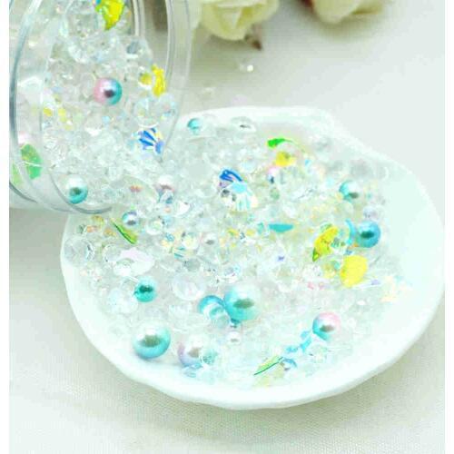 20 Gram Color Deco Sprinkles- Bling Bling Polymer Clay Mixed Crystal Sprinkles-Slime Playing Supplements-Not Edible