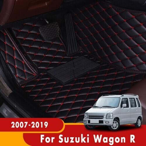 Custom Carpets For Suzuki Wagon R 2019 2018 2017 2016 2015 2014 2013 2012 2011 2010 2009 2008 2007 Leather Car Floor Mats Cover