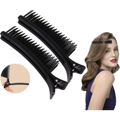 Professional Hair Grip Clamps Salon Hair Section Cutting Clips Comb Barber Dyeing Perm Hair Pins Home DIY Barrette Hair Styling