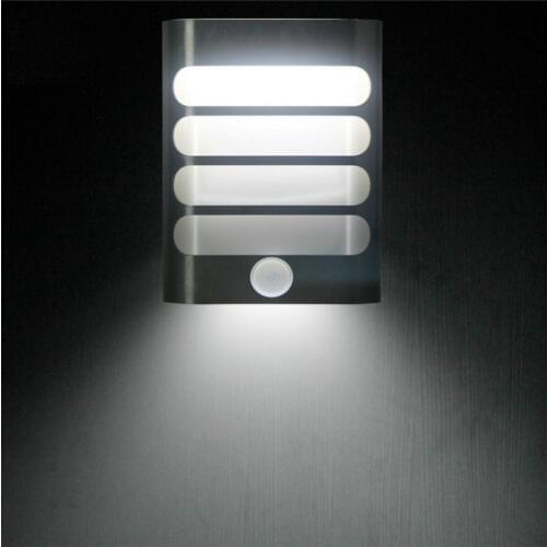 LED Aluminum Wall Lights Wireless Stick Anywhere Battery Powered Motion Sensor Lights Wall Sconce Spot Light Bathroom Light Hall