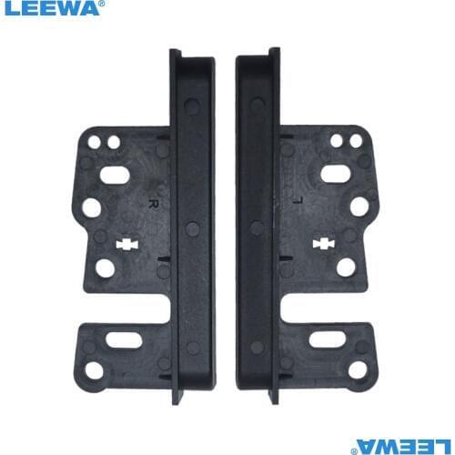 LEEWA 5pair Universal Bracket For Toyota 2 Din Stereo Panel Fascia Radio DVD Dash Mount Trim Kit Refit From 202*102mm #CA1662