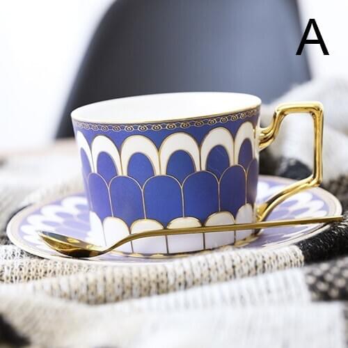 Top Grade Bone China Coffee Cup Creative European Tea Cup Set And Saucer Home Party Afternoon Tea Teacup Porcelain Nice Gift