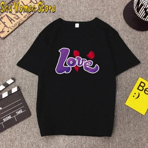 Women Print 90s Love Girl Fashion Cartoon Casual Summer Lady Tops T-Shirt Shirt Womens Clothing Tees Female T Shirt goth