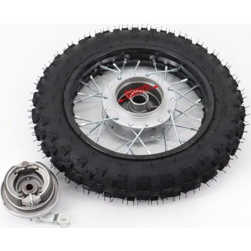 10 inch Steel Rims 28 holes with Drum Brake hub for SMALL dirt pit bike 2.50-10" Motorcycle Wheels Front Rims Tire