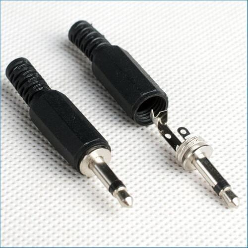 10pcs,1/8' 3.5mm Mono JACK PLUG AUDIO SOLDER CONNECTORS