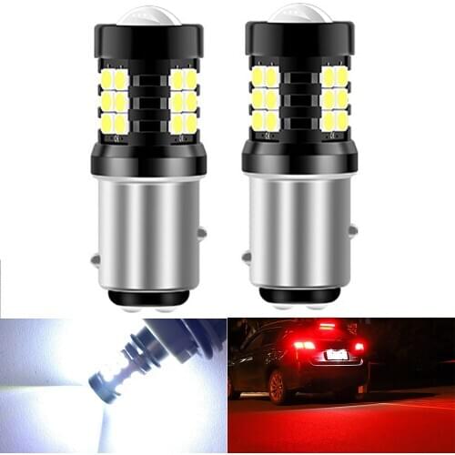 2X BA15S 1156 T20 7443 W21/5W P21/5W BAY15D 1157 3157 P27/7W T15 W16W LED Reverse Brake Lights LED Signal Lamp Car Lights 12-24v