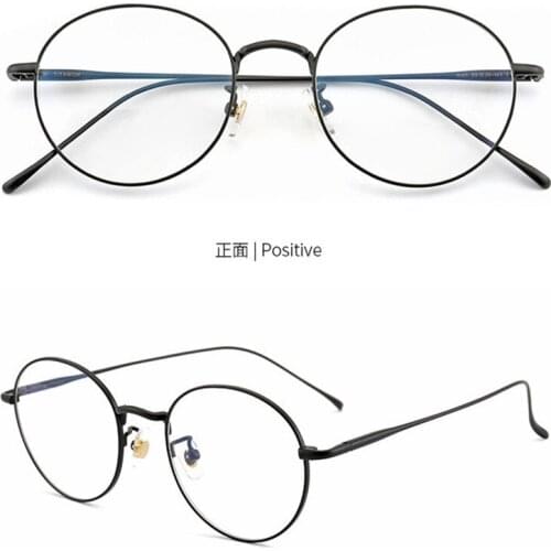 Retro Round Titanium Glasses Frames Men Myopia Reading Computer Vintage Eyeglasses Women Oculos De Grau Lentes Opticos Mujer