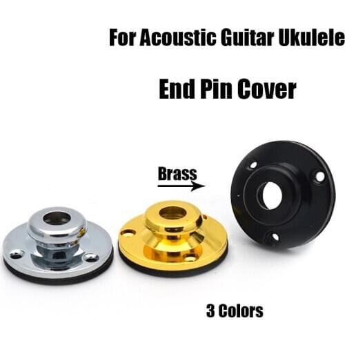 3 Colors can Choose End Pin Cover For Brass Acoustic Guitar Ukulele