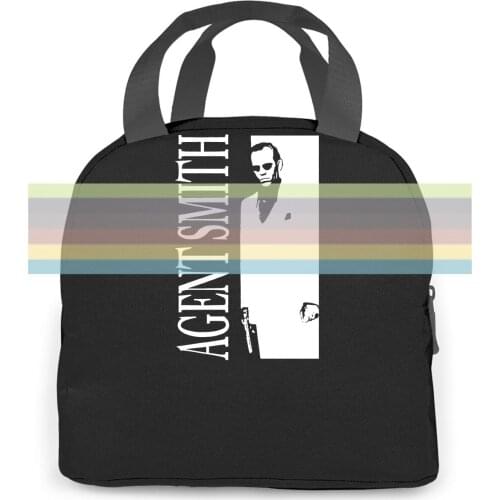 Scarface Agent Smith Matrix Crossover Vintage Al Pacino Cult Classic women men Portable insulated lunch bag adult