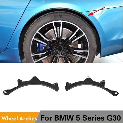 Car Wheel Arches Fender Flares Mudguards Trims for BMW 5 Series G30 2017 - 2019 Wheel Eyebrows Guards Matte Black