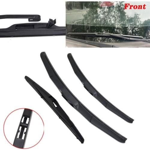 Car Front & Rear Wiper Blades Set For Hyundai I10 MK 1 2007-2012 Windshield Windscreen Wiper blade