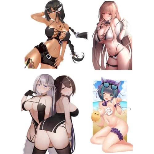 Fuzhen Boutique Decals Exterior Accessories Hentai Azur Lane Bikini Sexy Girl Car Windshield Sticker Skateboard Decal