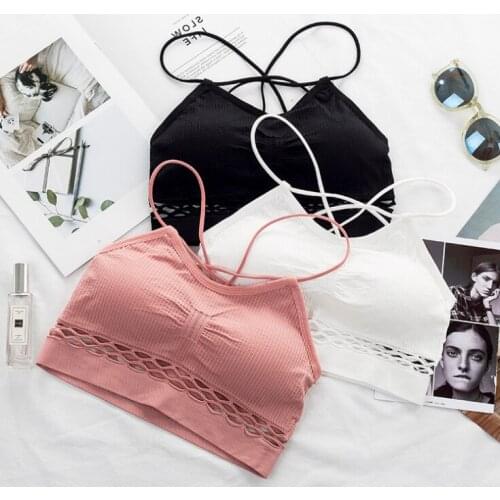 Sexy Tube Top Woman Bra Sexy Lingerie Female Fitness Top Cross Strap Seamless Underwear