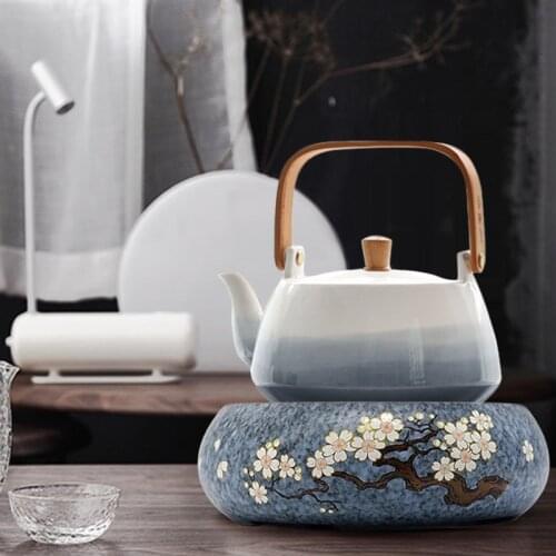 Electric Pottery Stove Teapot Kettle Glass Light Luxury Fully Automatic Handpainted Beautiful Sets Teteras Stove Kettle EI50TP