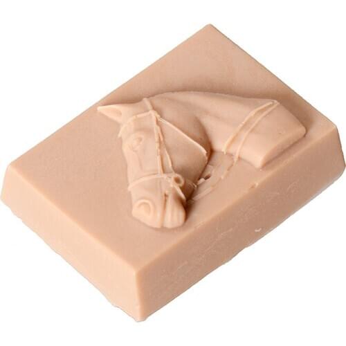 Handmade Soap Molds Square with Horse Pattern Silicone Moulds