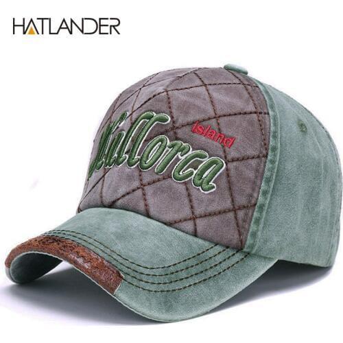 HATLANDER Fashion letters baseball caps outdoor sports hats vintage gorras embroidery casual snapback cap adjustable sun cap hat