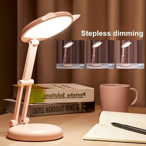 Creative Cat Animal Led Table Lamp Charging Plug-in Dual-Use Folding Table Lamp Adjustable Learning Table Lamp