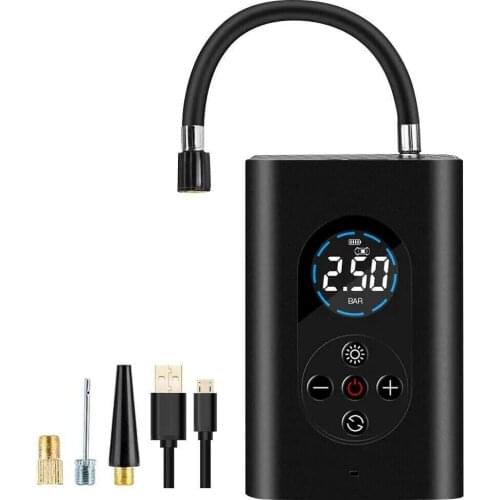 Mini 150psi Rechargeable Wireless Car Air Pump With LED Lamp Inflatable Motorcycle Bicycle Tire Inflator Balls Compresor Pompe