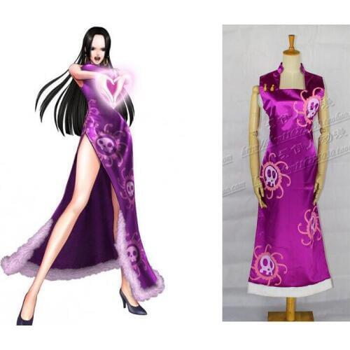 2017 new sexy japan anime one piece Boa Hancock Cosplay Costume Cheongsam dress for girls woman high qualtity