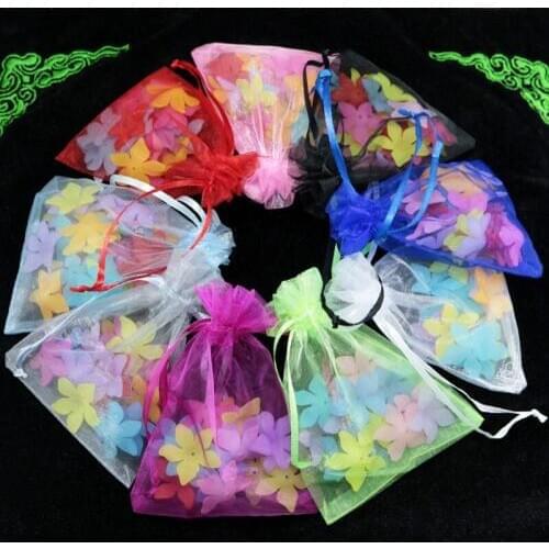 Wholesale 100pcs/lot Drawable Mixed Color Organza Bags 30x40cm Favor Wedding Christmas Gift Bag Jewelry Packaging Bags & Pouches