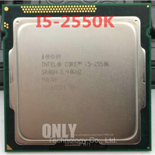 Free shipping Original for lntel I5 2550K CPU Processor Quad-Core (3.4Ghz L3=6M 95W) Socket LGA 1155 Desktop CPU i5-2550K