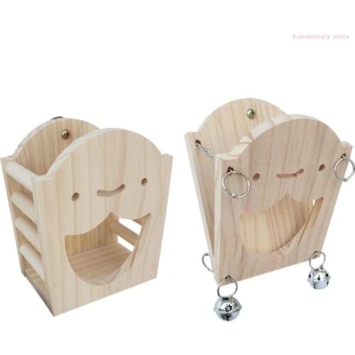 Neko Bunny Hay Feeder Chinchilla Rabbit Food Dispenser Wooden Hay Manger Rack Holder