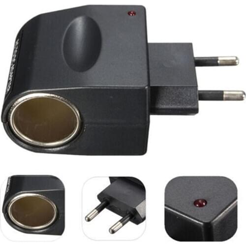 Premium AC To DC 12V 220V Wall Power EU Plug Car Cigarette Lighter Adapter New
